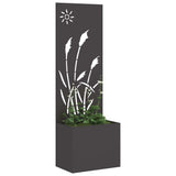 Garden Privacy Screen Black 50 x 150 cm Cold-rolled steel 876427