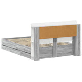 Bed Frame with Storage Grey Sonoma 160 x 200 cm Engineered Wood 3434060