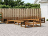 Outdoor Sofa Set 9 pcs Natural Solid Acacia Wood 3382682