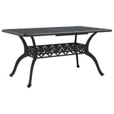 Garden Dining Set 5 pcs Black Aluminium 3334653