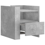 ZNTS Bedside Cabinet Concrete Grey 45x50x50 cm Engineered Wood 848279