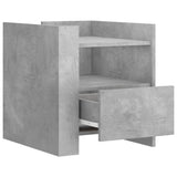 Bedside Cabinet Concrete Grey 45x50x50 cm Engineered Wood 848279