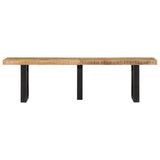 Bench 160 cm Solid Rough Wood Mango and Steel 4006413