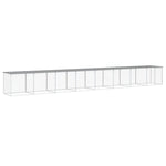 Chicken Cage with Roof Light Grey 803x98x90 cm Galvanised Steel 3189057