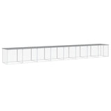 Chicken Cage with Roof Light Grey 803x98x90 cm Galvanised Steel 3189057