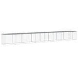 Chicken Cage with Roof Light Grey 803x98x90 cm Galvanised Steel 3189057