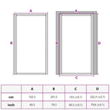 Home Door 102 x 201.5 x 3.5 cm Aluminium and Tempered Glass 42025246