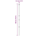 Fence Post Other 52 pcs Silver 3.2 x 3.2 x 190 cm Steel 3350158