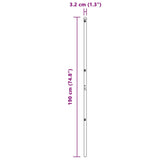 Fence Post 7 pcs Silver Steel 42004228