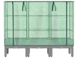 Raised Bed with Greenhouse Cover Rattan Look 120x40x140 cm 4015862