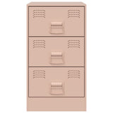 ZNTS Bedside Cabinet Pink 34.5x39x62 cm Steel 841777