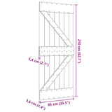 Door NARVIK 85x210 cm Solid Wood Pine 154428