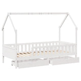 Kids Bed Frame with Drawers without Mattress 80x200 cm Solid Wood 3302036