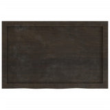 Wall Shelf Dark Brown 80x50x cm Treated Solid Wood Oak 363790