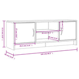 TV Cabinet White 102x30x37.5 cm Engineered Wood 823253