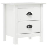 Bedside Cabinet Hill White 46x35x49.5 cm Solid Pine Wood 288904