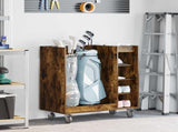Golf Cabinet with Wheel Plain Smoked Oak 90 x 45 x 98 cm 899467