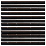 Screw-on Door Brush Seals 12 pcs Brown 100 cm Aluminium Alloy 42019447