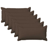 Cushion with Pillow HOUTEN 6 pcs Taupe Faux Linen 933815