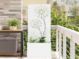 Garden Privacy Screen White 50 x 150 cm Cold-rolled steel 876456