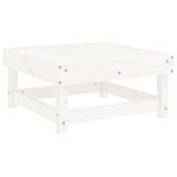 Garden Footstool with Cushion White Solid Wood Pine 825437