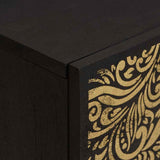 Bedside Cabinet with Door 2 pcs Black 40 x 33 x 46 cm 4018805