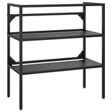 Bathroom Washbasin Frame Black 79x38x83 cm Iron 338489