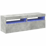 TV Cabinets with LED Lights 2 pcs Concrete Grey 60x35x40 cm 804418