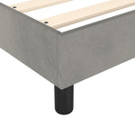 ZNTS Bed Frame without Mattress Light Grey Super King Velvet 3121226