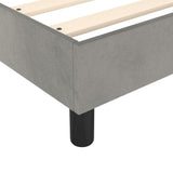 ZNTS Bed Frame without Mattress Light Grey Super King Velvet 3121226