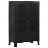 Office Cabinet with Mesh Doors Industrial 75x40x120 cm Steel 145355