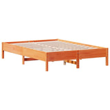 Bed Frame without Mattress Wax Brown 120x200 cm Solid Wood Pine 842705