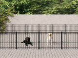 Outdoor Dog Kennel Steel 50.81 m 3124646
