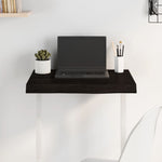 Table Top Dark Brown 60x40x cm Treated Solid Wood Oak 3156409