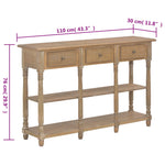 ZNTS Console Table 110x30x76cm Engineered Wood 354328