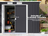 7 x 4ft Galvanised Steel Garden Shed, with Foundation Kit - Dark Grey T3398P377640
