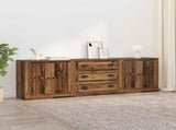 Sideboards 3 pcs Old Wood 210 x 35.5 x 67.5 cm Engineered Wood 3402647