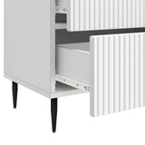 Bedside Cabinet White 62 x 34.5 x 47.5 cm Engineered Wood 894775