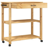 Kitchen Trolley MONZA 84x40x88.5 cm Solid Wood Pine 376103
