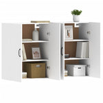 Wall Mounted Cabinets 2 pcs White Engineered Wood 3197881