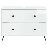 Bathroom Sink Cabinet BREDA High Gloss White 82 x 41x 59 cm 897459