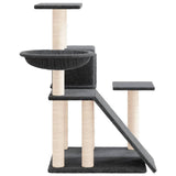Cat Tree with Sisal Scratching Posts Dark Grey 82 cm 171662