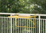 Hanging Balcony Table Folding Mustard 60 x 39 x 65 cm Steel 42008073