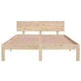 Bed Frame without Mattress Solid Wood Pine 140x200cm 810495