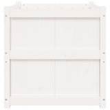 Garden Planter White 70x70x70 cm Solid Wood Pine 837435