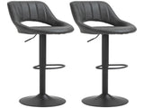 Bar Stools Set of 2, Swivel Counter Height Barstools with Back, Adjustable PU Leather Bar Chairs, T3398P328168
