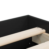 Bed Frame with Drawers without Mattress Black 200x200 cm 3207246