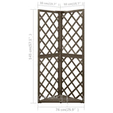 Corner Trellis Grey 50x50x145 cm Solid Fir Wood 316408