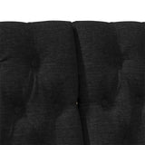 Upholstered Headboard Black 180 cm Solid Pine Wood 879326