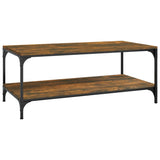 Coffee Table Smoked Oak 100x50x40 cm Engineered Wood 819364
